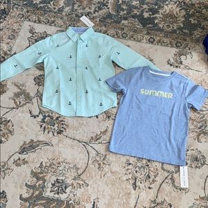 Brand new Janie and Jack boy shirts